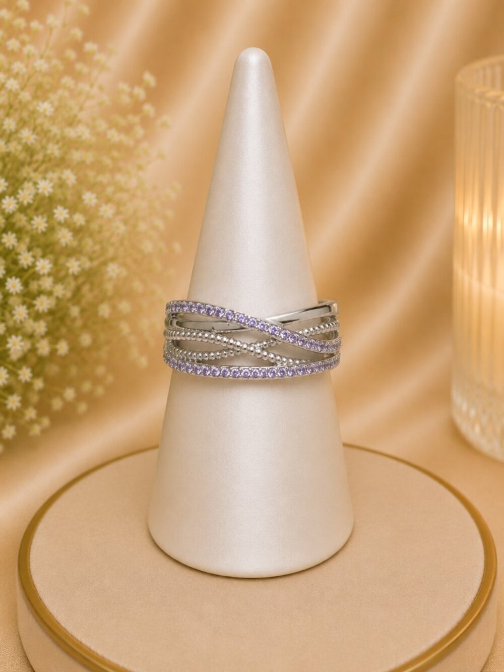 Ryze Party "Born to Shine" December Birthday Sterling SIlver Size 10